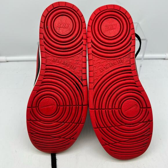 Nike Shoes Youth 4 Court Borough Mid 2 Black University Red CD7782-003 - Picture 6 of 7